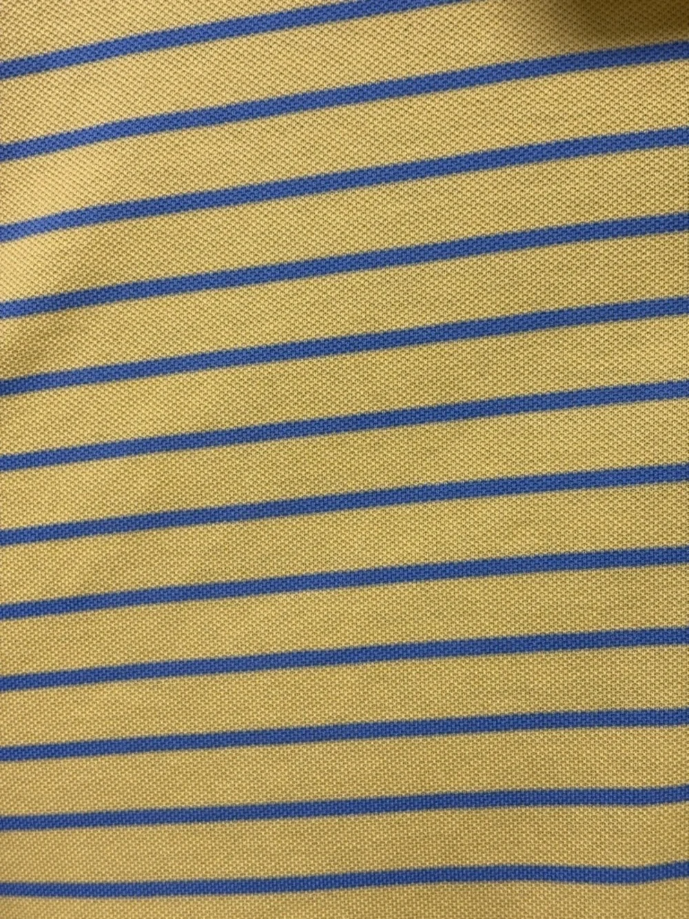 Ralph Lauren M’s Lg Polo Golf in Yellow with Navy Stripes. Pima Cotton. Soft!